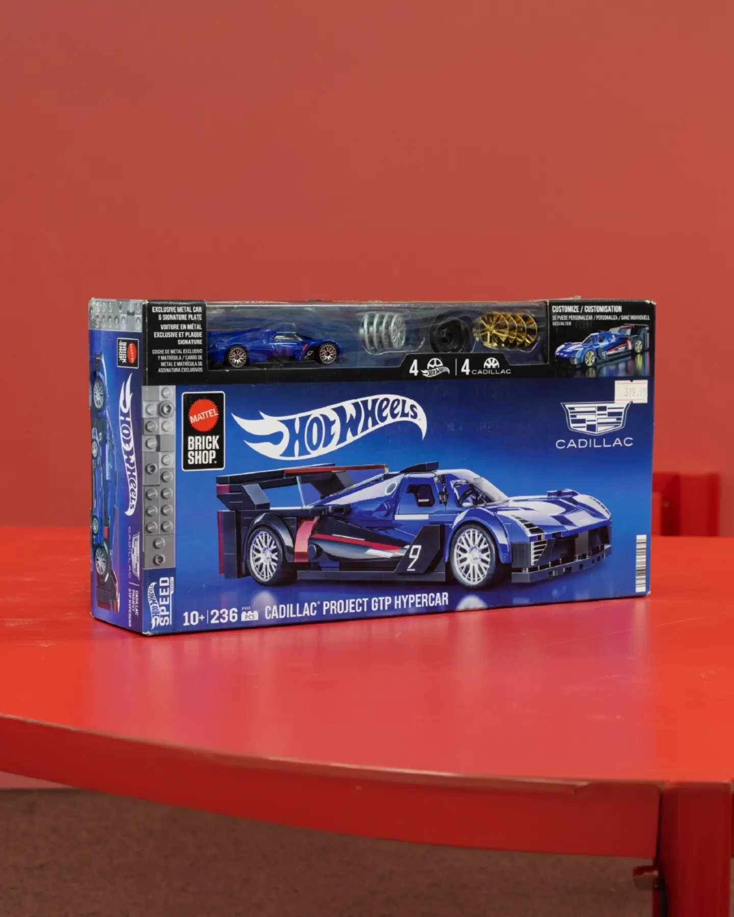 Caja Hot Wheels Brick Shop del Cadillac Project GTP Hypercar
