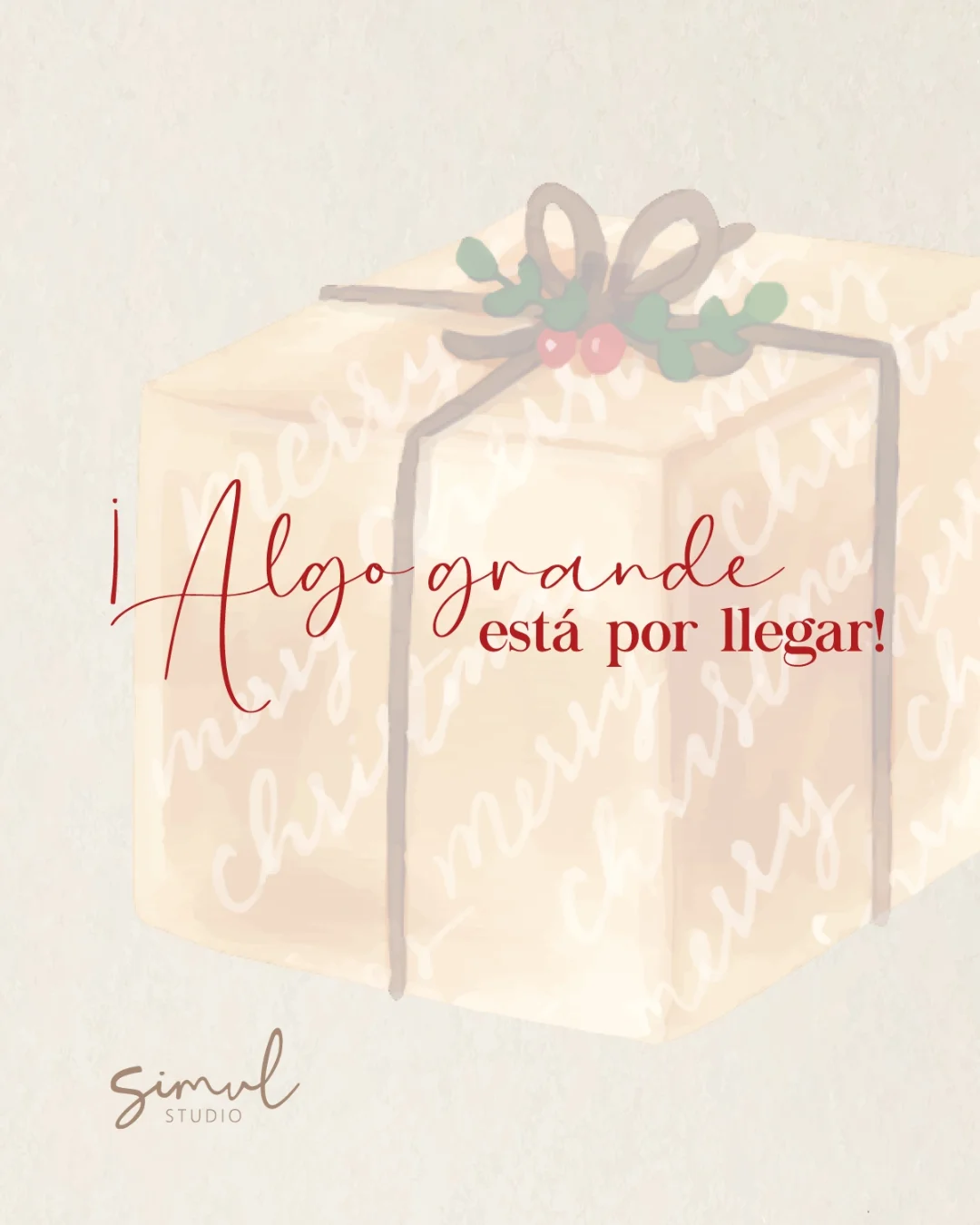 Regalo ilustrado anunciando la temporada